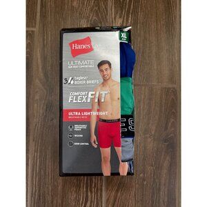 Hanes Boxer Briefs Sport 3-Pack Tagless Comfort Flex Underwear Size XL 40-42"